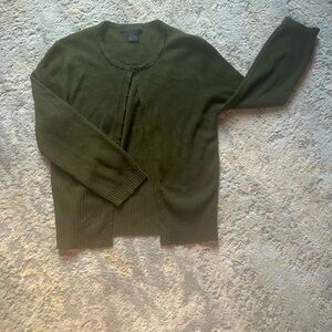 90s The Limited Silk & Cashmere Cardigan Suze Small but Big Impact in Olive